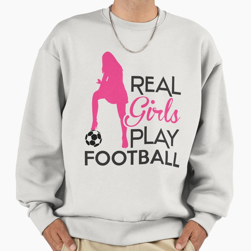 Real Play Football Sweatshirt - Fun Novelty Design for Adults - T-Shirt, Sweatshirt, Hoodie
