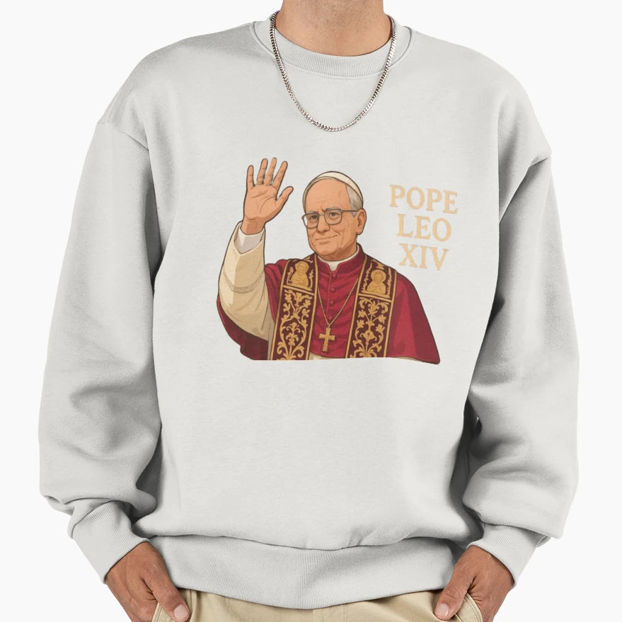 Pope Leo Xiv Sweatshirt - Novelty Apparel Men Women - T-Shirt, Sweatshirt, Hoodie