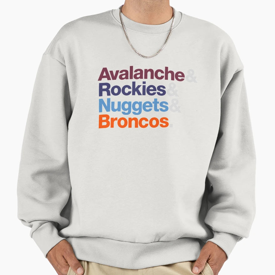 Denver Sports Teams Sweatshirt - Trendy Graphic Unisex - T-Shirt, Sweatshirt, Hoodie