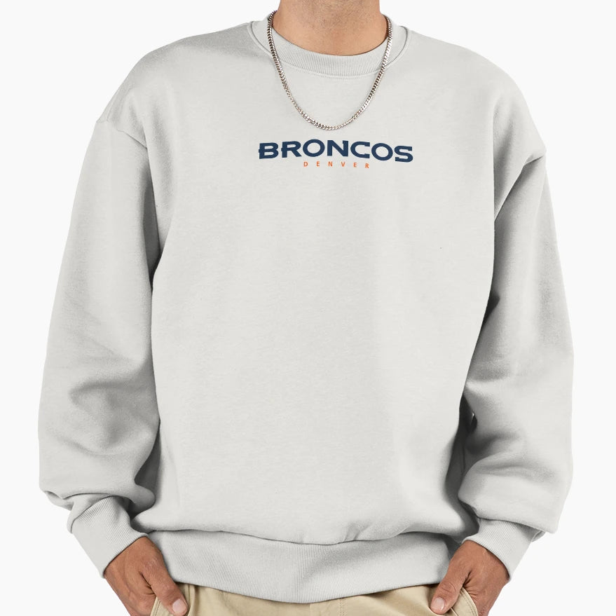 Broncos Wordmark Sweatshirt - Minimalist Print for Adults - T-Shirt, Sweatshirt, Hoodie