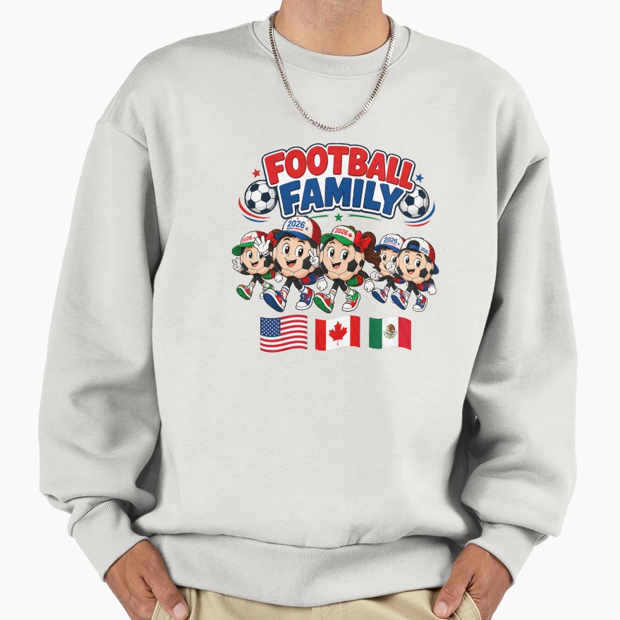 Football Family Sweatshirt - Minimalist Print Men Women - T-Shirt, Sweatshirt, Hoodie