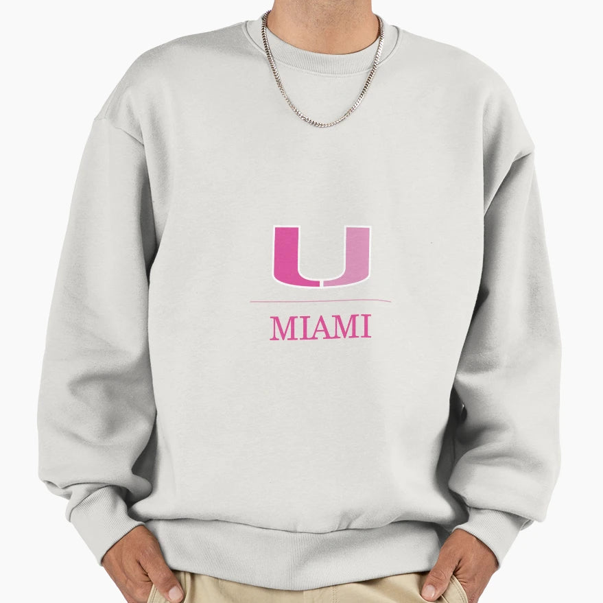 U Miami Sweatshirt - Graphic Print for Adults - T-Shirt, Sweatshirt, Hoodie