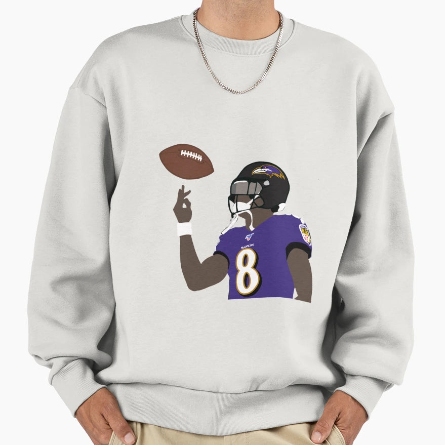 Baltimore Ravens LJ Sweatshirt - Fun Novelty Design for Adults - T-Shirt, Sweatshirt, Hoodie