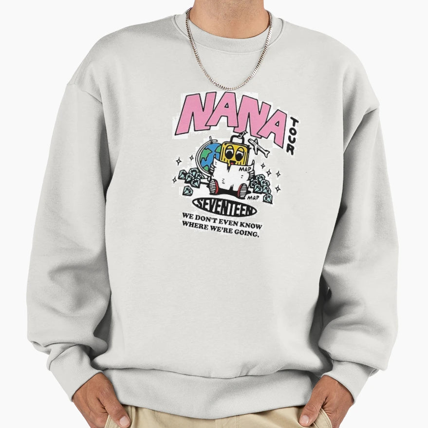 Seventeen Kpop Nana Tour Logo Sweatshirt - Unique Graphic Men Women - T-Shirt, Sweatshirt, Hoodie