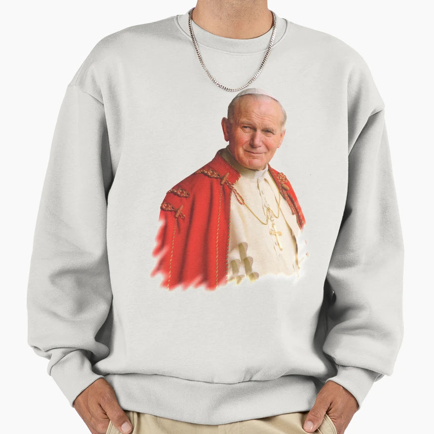 Saint John Paul Ii Sweatshirt - Minimalist Print Unisex - T-Shirt, Sweatshirt, Hoodie