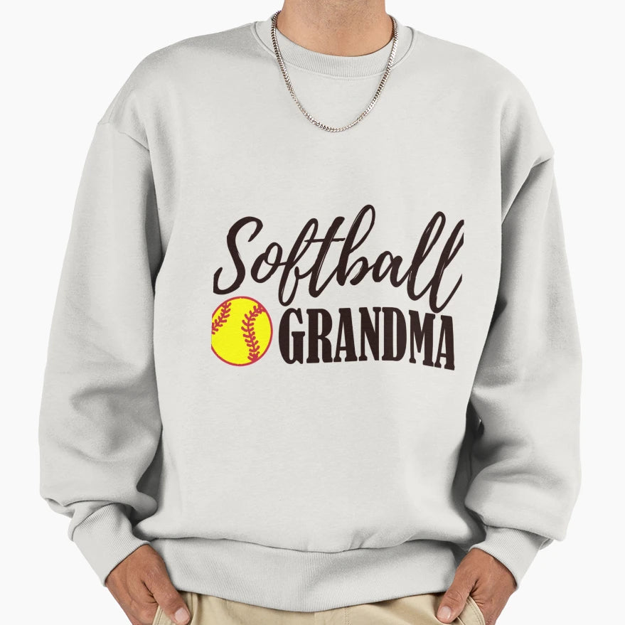 Softball Grandma Sweatshirt - Minimalist Print for Adults - T-Shirt, Sweatshirt, Hoodie