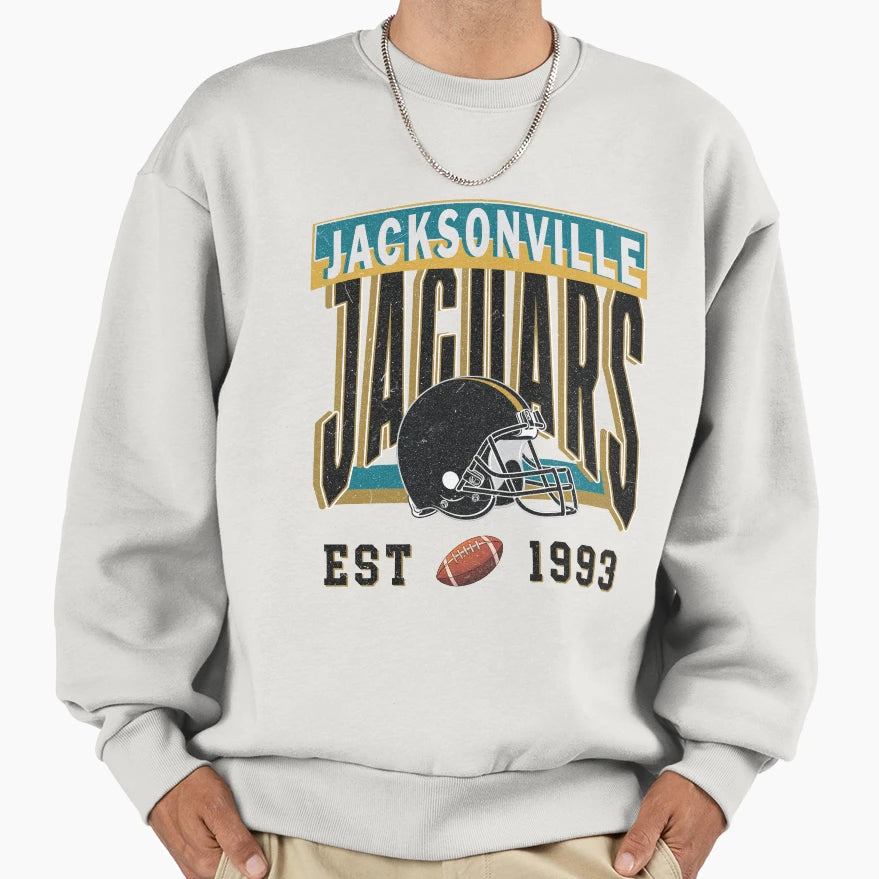 Jacksonville Jaguars Helemt Sweatshirt - Graphic Print Unisex - T-Shirt, Sweatshirt, Hoodie