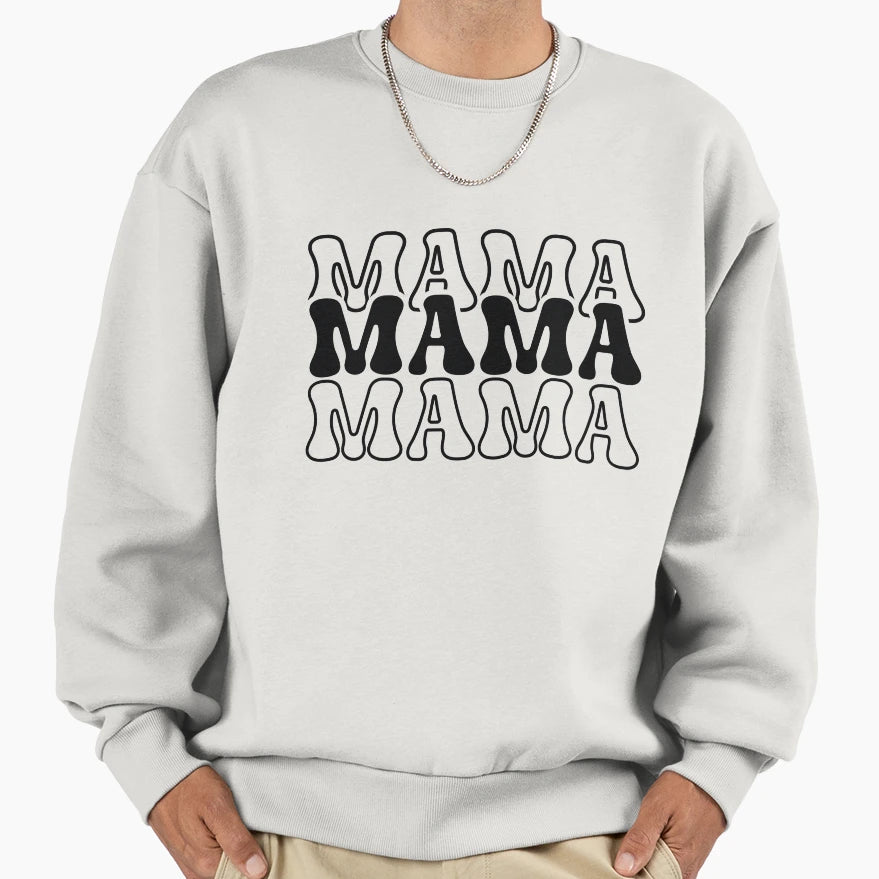 Mama Mothers Day Floral Sweatshirt - Fun Novelty Design Men Women - T-Shirt, Sweatshirt, Hoodie