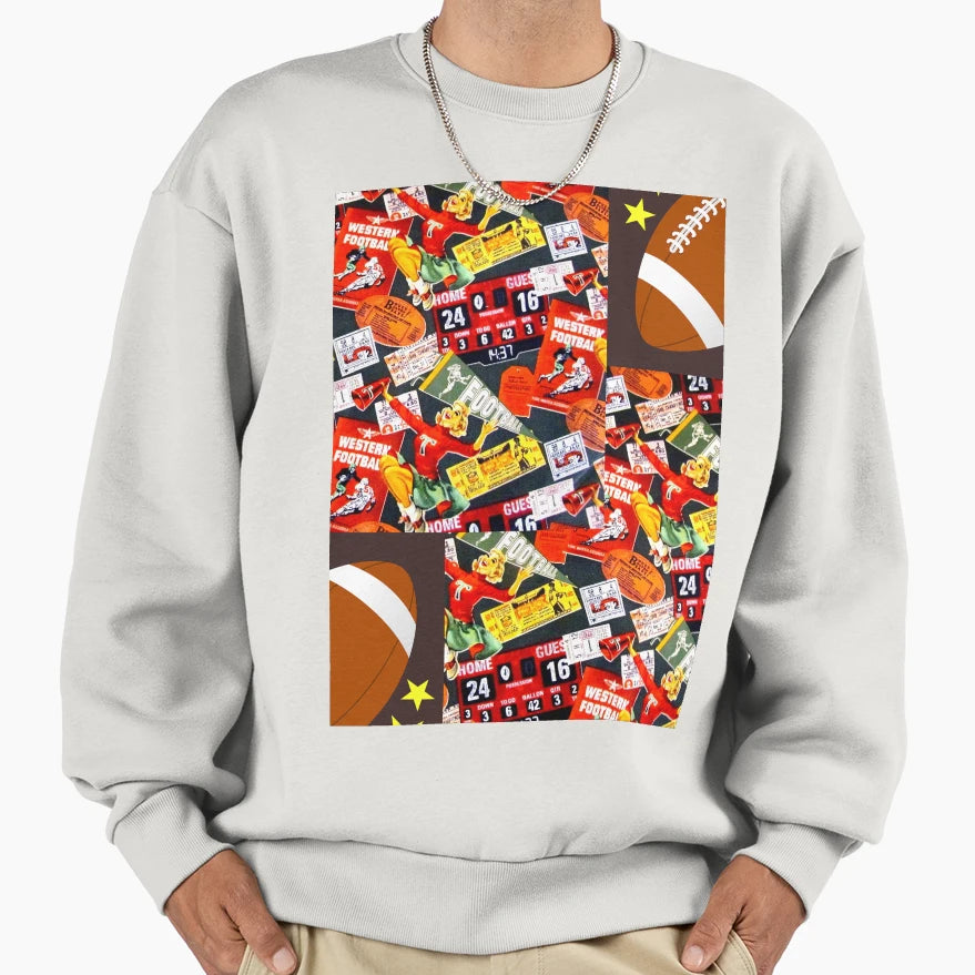 Football Game Patterns Sweatshirt - Aesthetic Graphic Unisex - T-Shirt, Sweatshirt, Hoodie