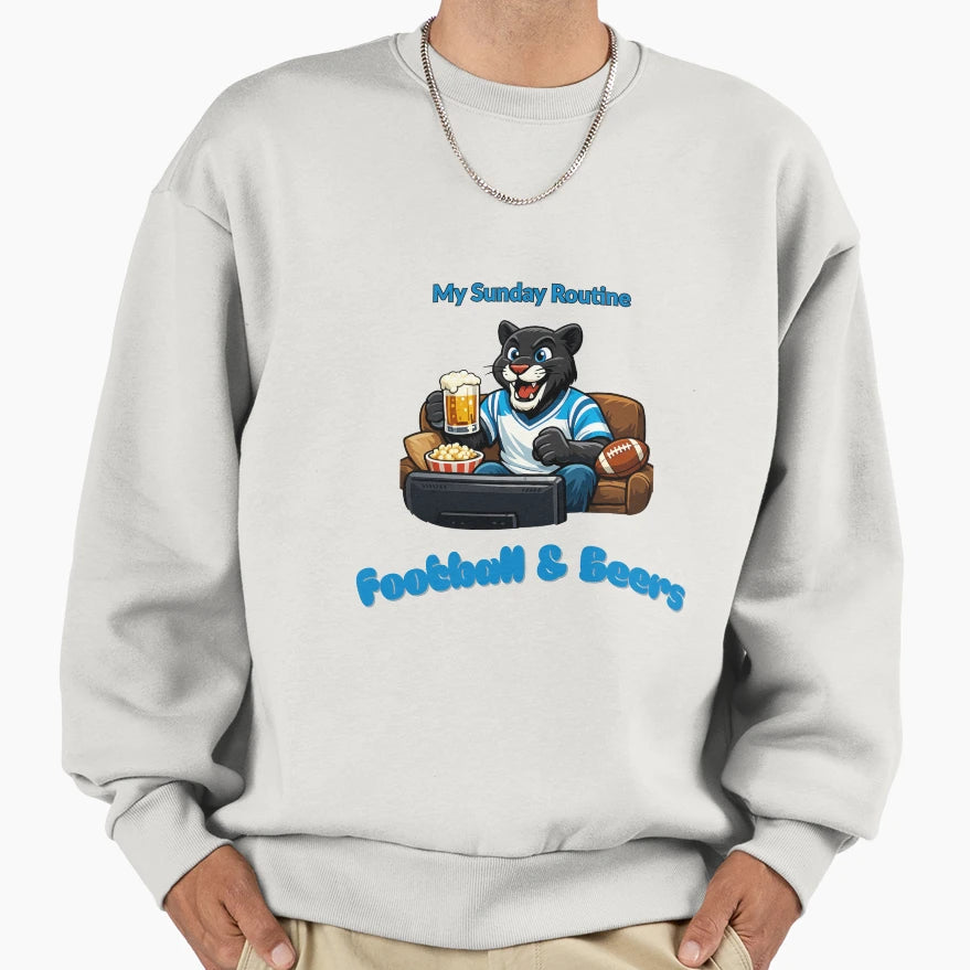 Funny Panthers Fan Cartoon Football Sweatshirt - Unique Graphic for Adults - T-Shirt, Sweatshirt, Hoodie