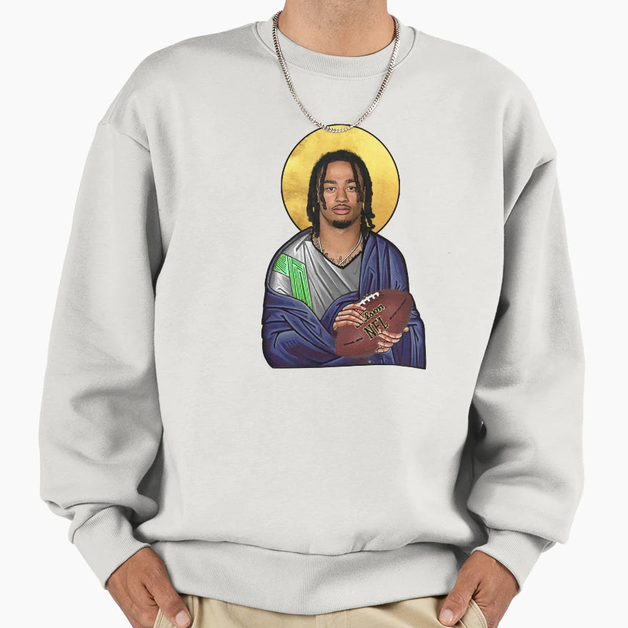 Saint Jaxon Smith Njigba Seattle Sweatshirt - Minimalist Print Unisex - T-Shirt, Sweatshirt, Hoodie