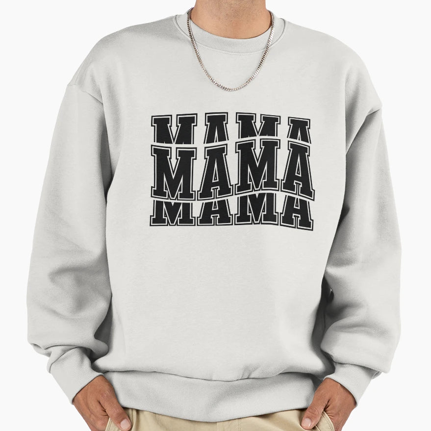 Mama Floral Heart Mothers Day Sweatshirt - Casual Everyday Wear Men Women - T-Shirt, Sweatshirt, Hoodie