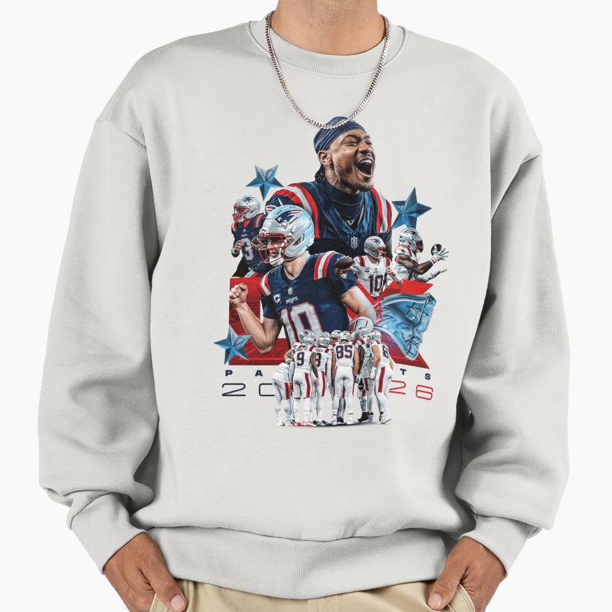 New England Patriots Team Sweatshirt - Trendy Graphic Unisex - T-Shirt, Sweatshirt, Hoodie