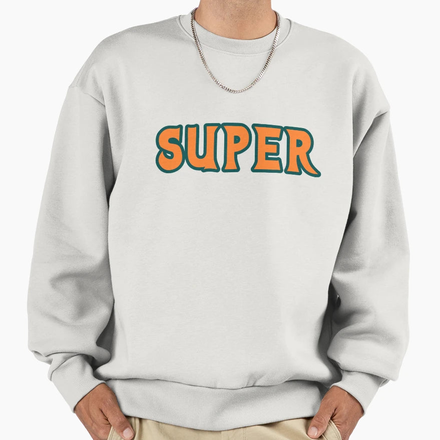 Orange Super Cykicro Text Sweatshirt - Minimalist Print for Adults - T-Shirt, Sweatshirt, Hoodie