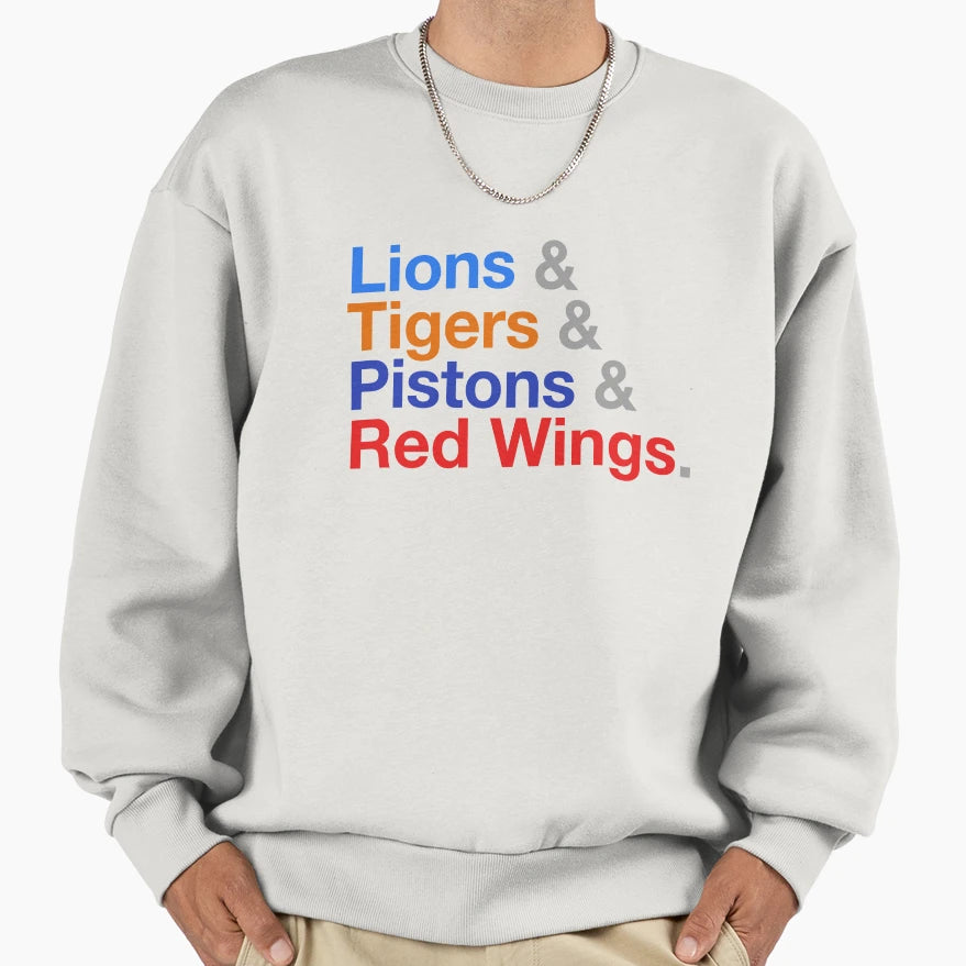 Detroit Sports Sweatshirt - Unique Graphic Unisex - T-Shirt, Sweatshirt, Hoodie