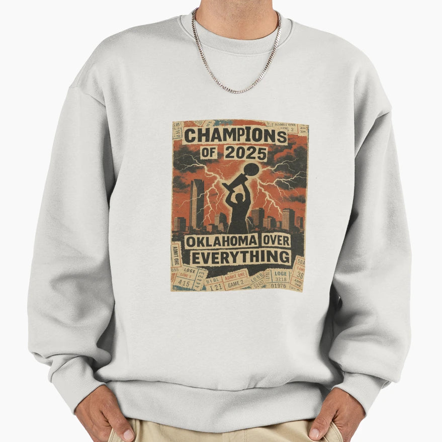 Oklahoma Champions Crown Today Art Sweatshirt - Trendy Graphic Men Women - T-Shirt, Sweatshirt, Hoodie