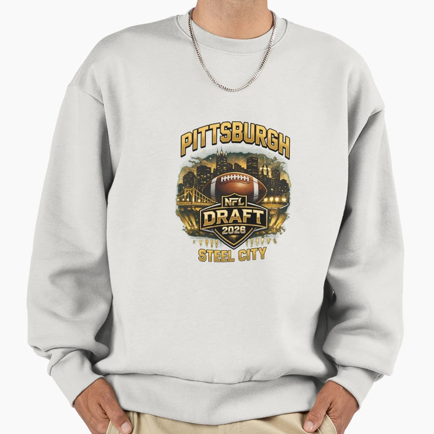 City Skyline Draft Event Nightwear Sweatshirt - Unique Graphic for Adults - T-Shirt, Sweatshirt, Hoodie