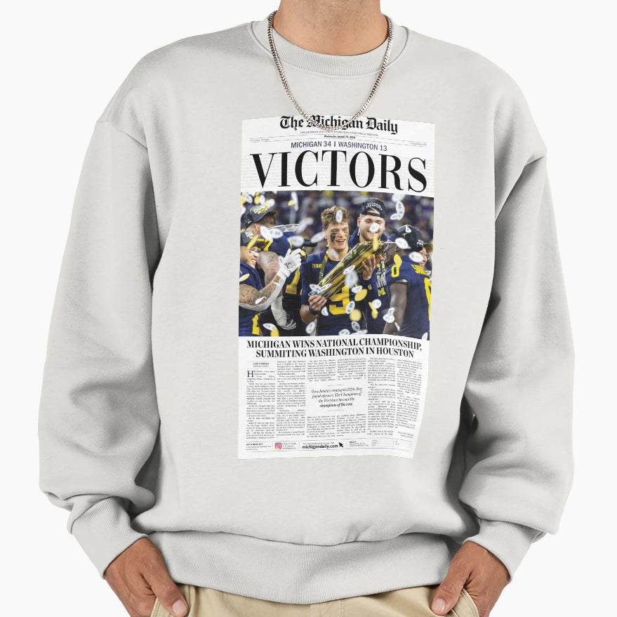 Michigan Daily Front Cover 1 10 Sweatshirt - Aesthetic Graphic for Adults - T-Shirt, Sweatshirt, Hoodie