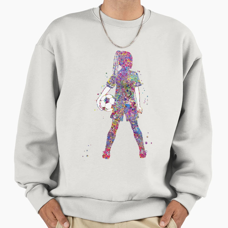 Soccer Player Sweatshirt - Aesthetic Graphic for Adults - T-Shirt, Sweatshirt, Hoodie