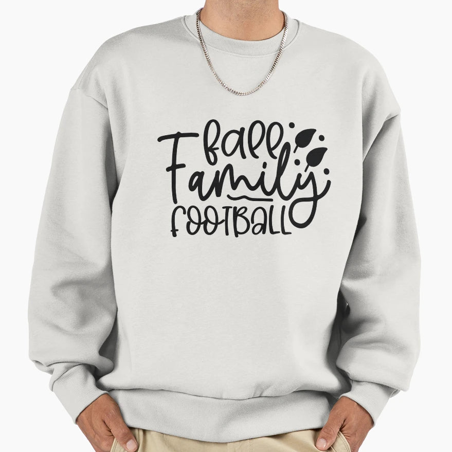 Fall Family Football Autumn Season Sweatshirt - Minimalist Print Unisex - T-Shirt, Sweatshirt, Hoodie