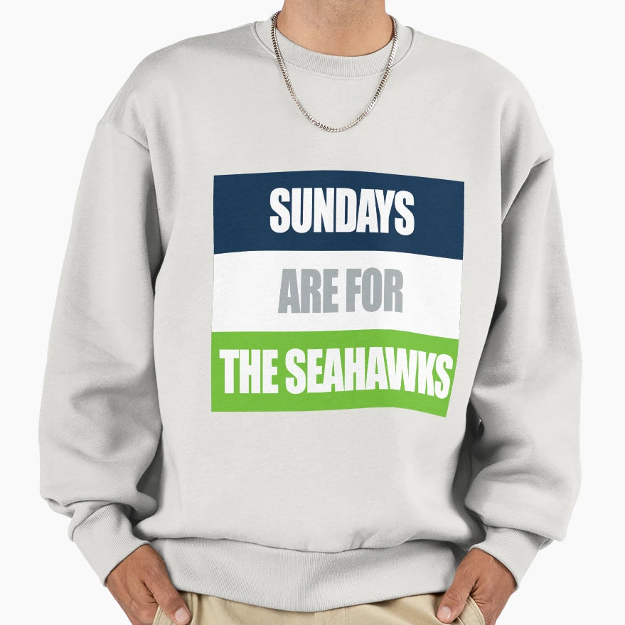 Sundays Are Seahawks Sweatshirt - Minimalist Print Men Women - T-Shirt, Sweatshirt, Hoodie