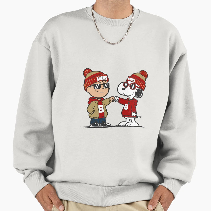 Snoopy 49Ers Sweatshirt - Aesthetic Graphic for Adults - T-Shirt, Sweatshirt, Hoodie