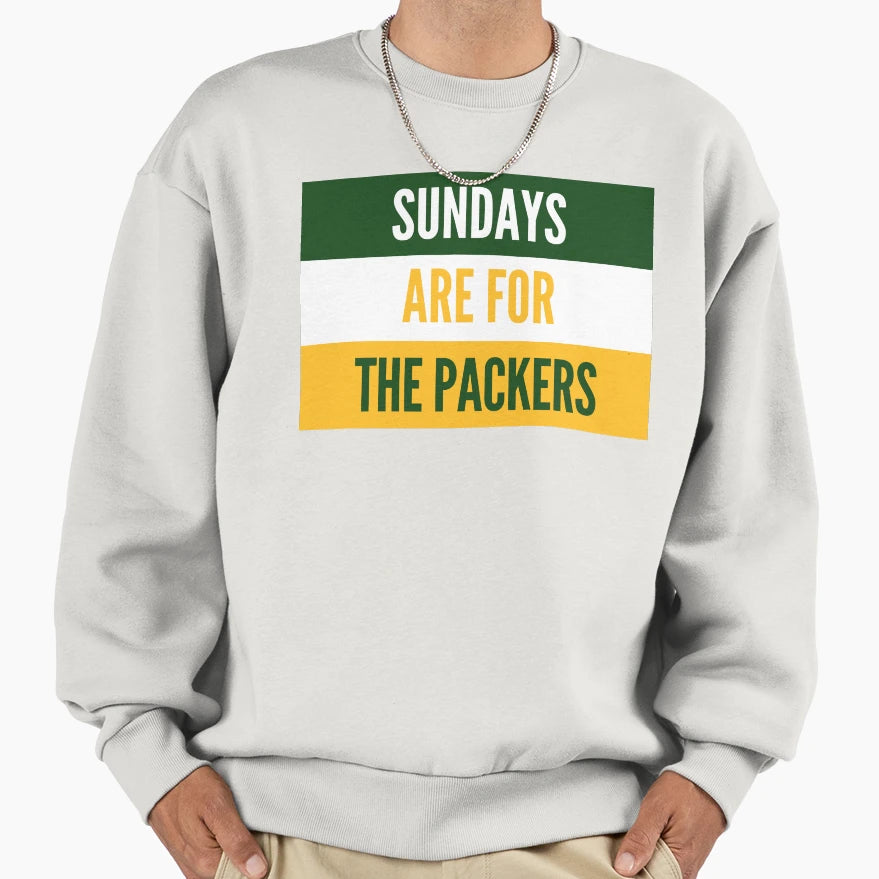 Sundays Packers Sweatshirt - Trendy Graphic Men Women - T-Shirt, Sweatshirt, Hoodie