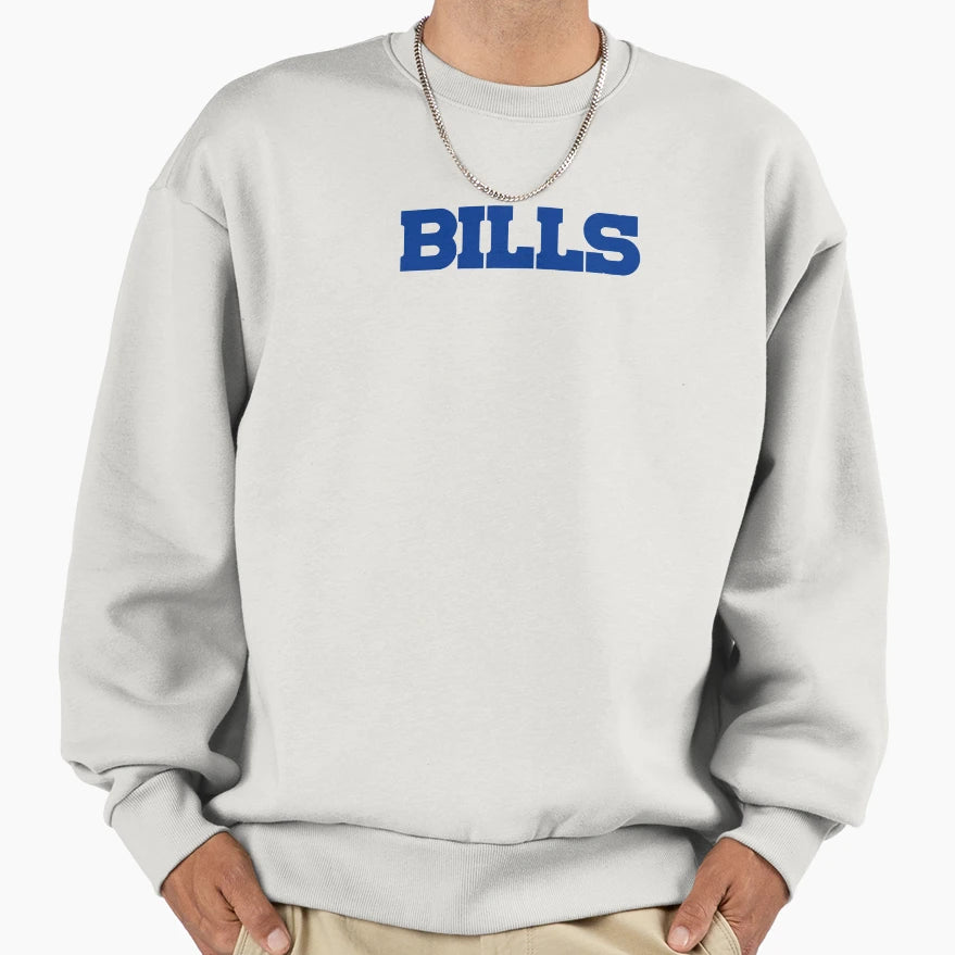 Bills Wordmark Sweatshirt - Trendy Graphic Unisex - T-Shirt, Sweatshirt, Hoodie