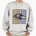 Baltimore Ravens Head Ravens Flock Sweatshirt - Novelty Apparel Men Women - T-Shirt, Sweatshirt, Hoodie