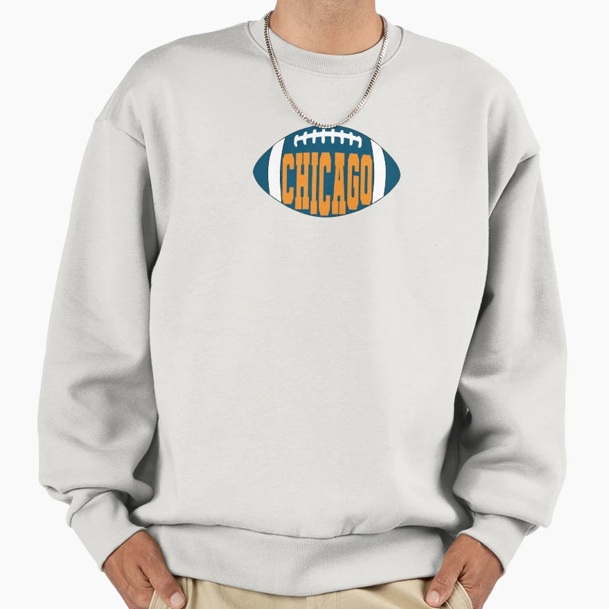 Chicago Football Sweatshirt - Minimalist Print Men Women - T-Shirt, Sweatshirt, Hoodie