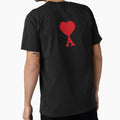 Letter Heart Initial Minimalist Monogram T-Shirt - Trendy Graphic Men Women - T-Shirt, Sweatshirt, Hoodie