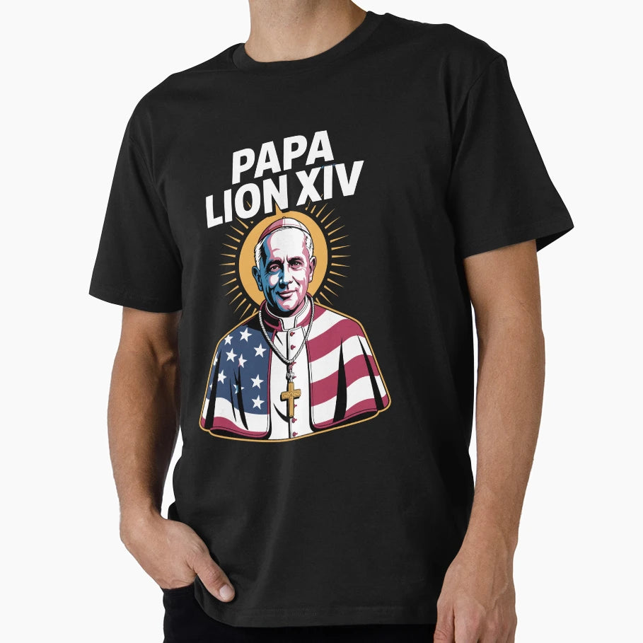 Pope Lion Xiv Pop Art Religious T-Shirt - Custom Art Print for Adults - T-Shirt, Sweatshirt, Hoodie