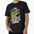Funny Fishing Reel Grandpa Papa T-Shirt - Minimalist Print Men Women - T-Shirt, Sweatshirt, Hoodie