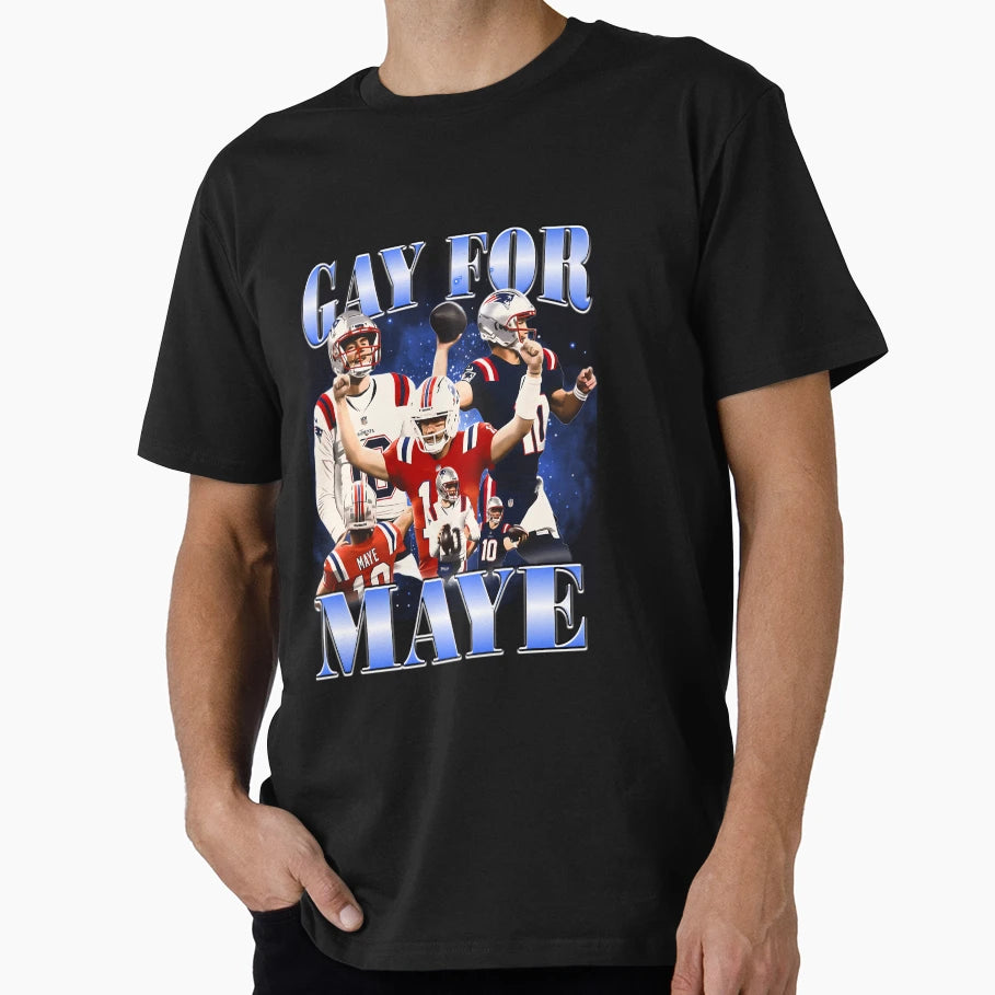 Gay Maye Football Drake Maye T-Shirt - Aesthetic Graphic for Adults - T-Shirt, Sweatshirt, Hoodie