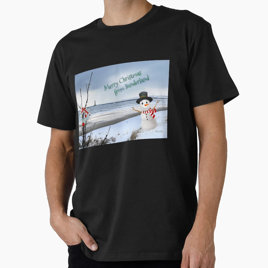 Snowman Seaburn Beach Sunderland T-Shirt - Casual Everyday Wear for Adults - T-Shirt, Sweatshirt, Hoodie