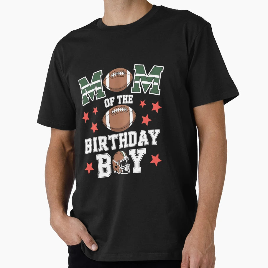 Mom Birthday Game Day Football T-Shirt - Minimalist Print Men Women - T-Shirt, Sweatshirt, Hoodie