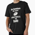 Sundays We Watch Football Daddy T-Shirt - Aesthetic Graphic Men Women - T-Shirt, Sweatshirt, Hoodie