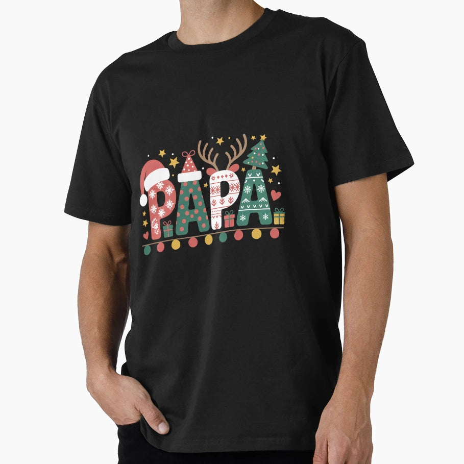 Papa Claus Lights Pajama Family T-Shirt - Fun Novelty Design Unisex - T-Shirt, Sweatshirt, Hoodie