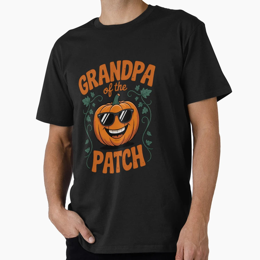 Pumpkin Grandpa Patch Family Halloween T-Shirt - Novelty Apparel for Adults - T-Shirt, Sweatshirt, Hoodie