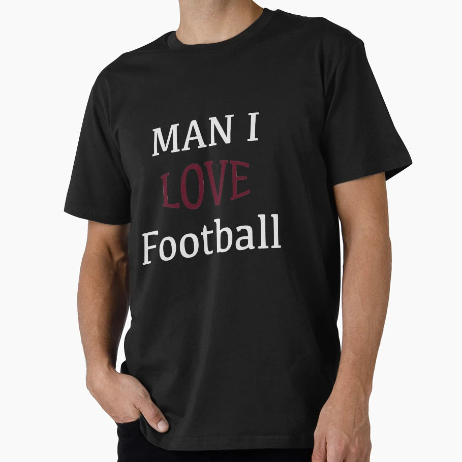 I Love Football Funny T-Shirt - Custom Art Print Men Women - T-Shirt, Sweatshirt, Hoodie