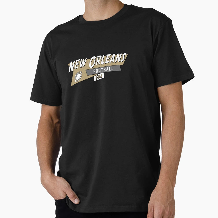 New Orleans 90S Football T-Shirt - Custom Art Print Unisex - T-Shirt, Sweatshirt, Hoodie