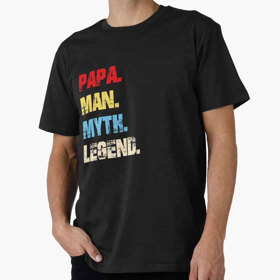 Papa Myth Legend T-Shirt - Minimalist Print for Adults - T-Shirt, Sweatshirt, Hoodie