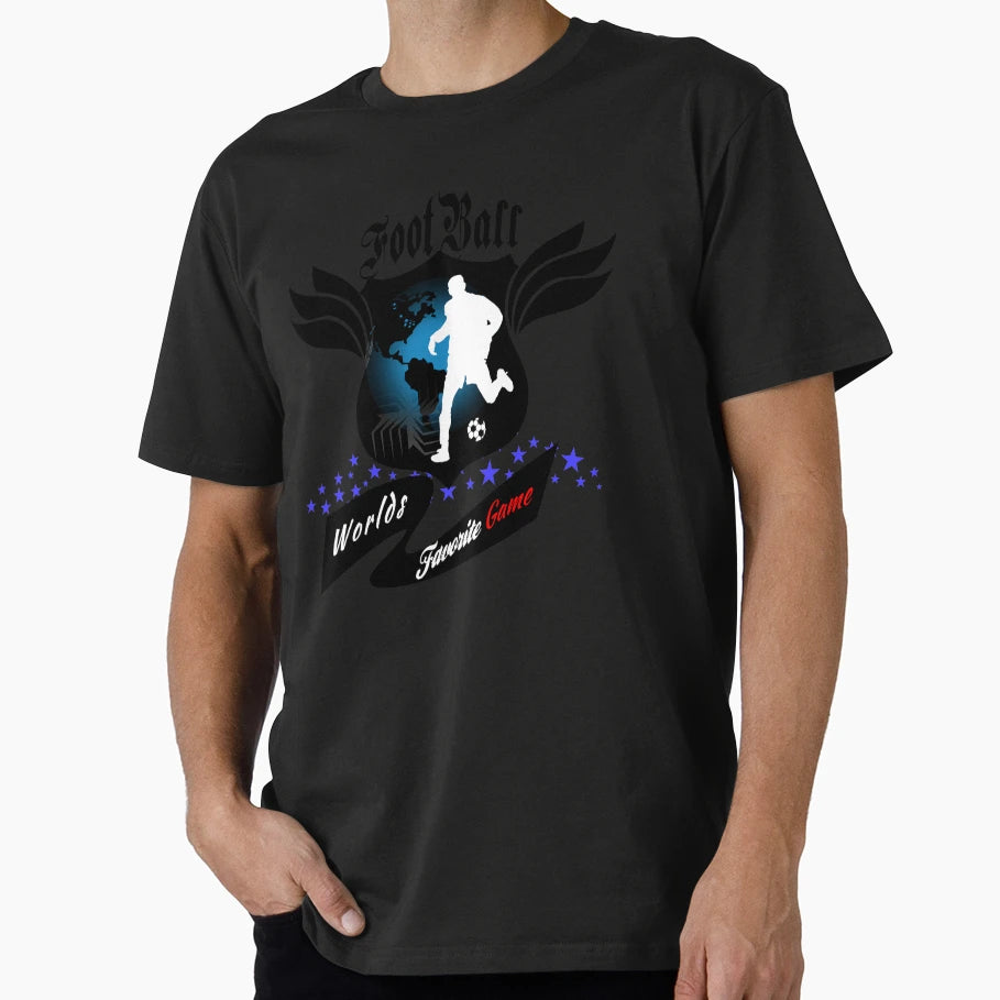 Football Worlds Favorite Game T-Shirt - Aesthetic Graphic Unisex - T-Shirt, Sweatshirt, Hoodie