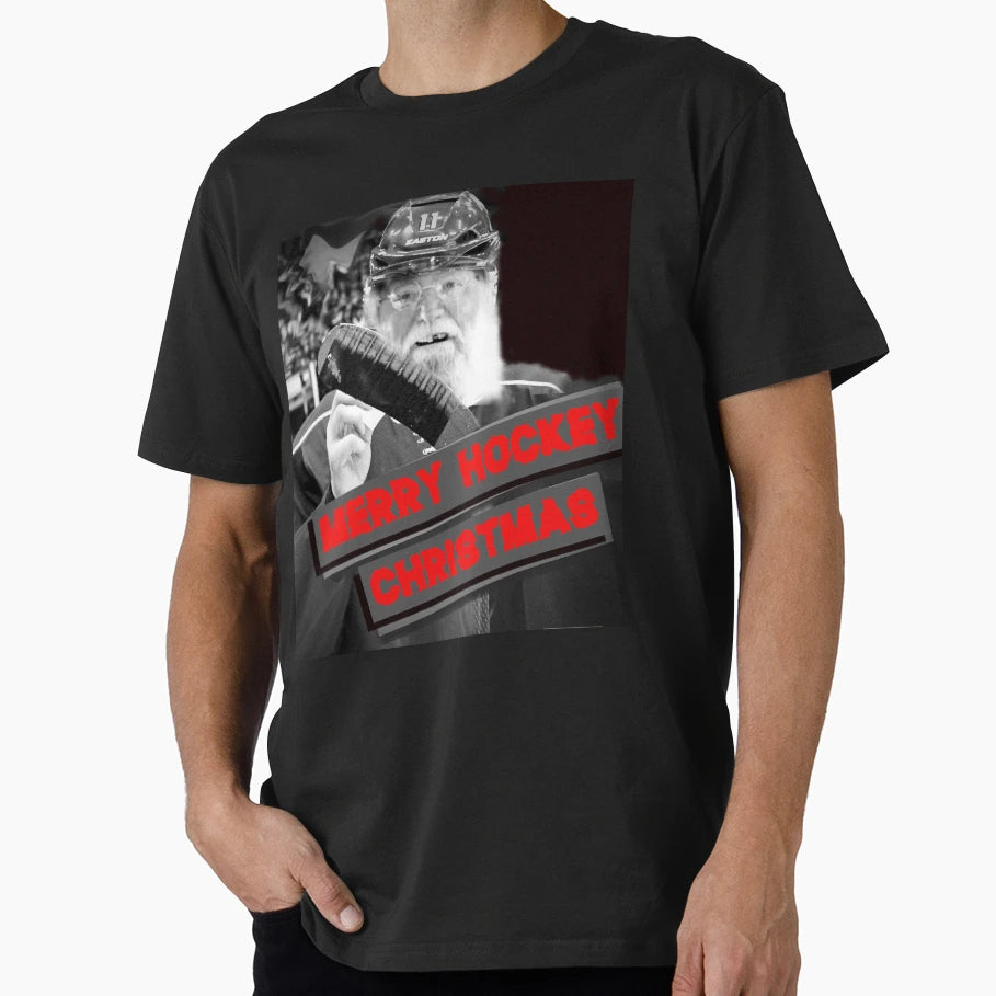 Hockey Santa Funny T-Shirt - Novelty Apparel Men Women - T-Shirt, Sweatshirt, Hoodie