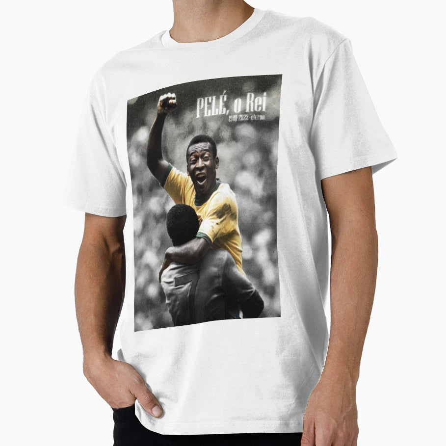 Pele King Football T-Shirt - Aesthetic Graphic Men Women - T-Shirt, Sweatshirt, Hoodie