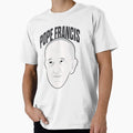 Pope Francis T-Shirt - Minimalist Print for Adults - T-Shirt, Sweatshirt, Hoodie