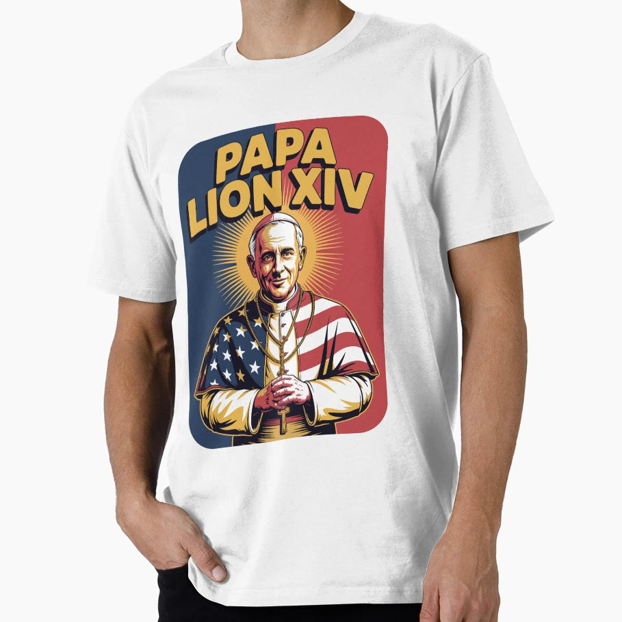 Papa Leon Xiv Bold Pop Art T-Shirt - Fun Novelty Design for Adults - T-Shirt, Sweatshirt, Hoodie