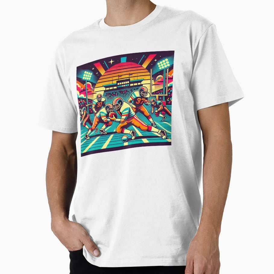 80S American Football T-Shirt - Casual Everyday Wear for Adults - T-Shirt, Sweatshirt, Hoodie