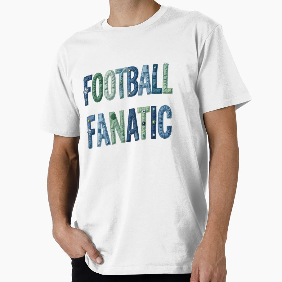Football Fanatic Green Blue Faux T-Shirt - Novelty Apparel Men Women - T-Shirt, Sweatshirt, Hoodie