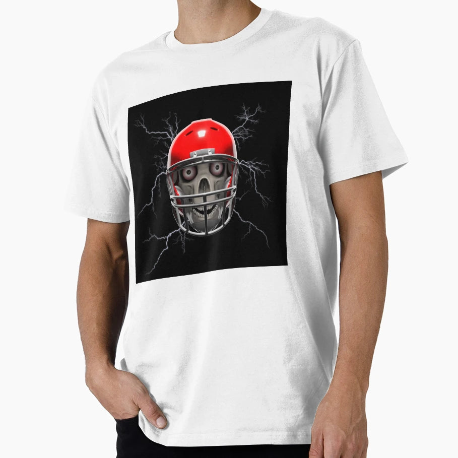 Football Skull T-Shirt - Novelty Apparel for Adults - T-Shirt, Sweatshirt, Hoodie